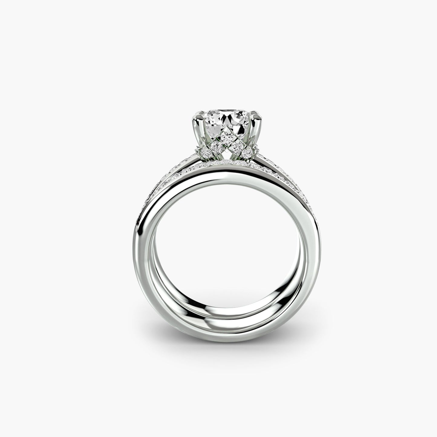 Edler Diamant Setting 1,08-Karat Gold – Frontansicht