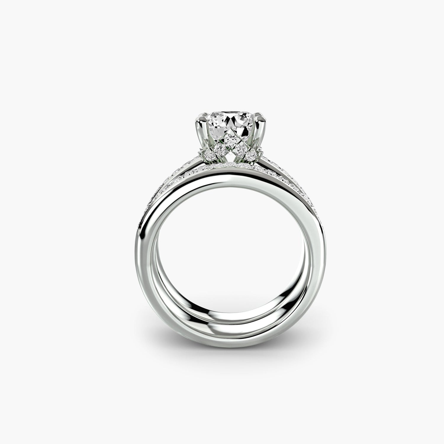 Edler Diamant Setting 1,08-Karat Gold – Frontansicht