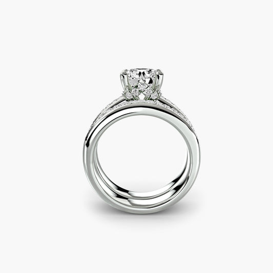 Edler Diamant Setting 1,08-Karat Gold – Frontansicht
