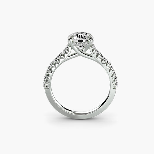 Edelstein Setting -Karat Gold – Frontansicht