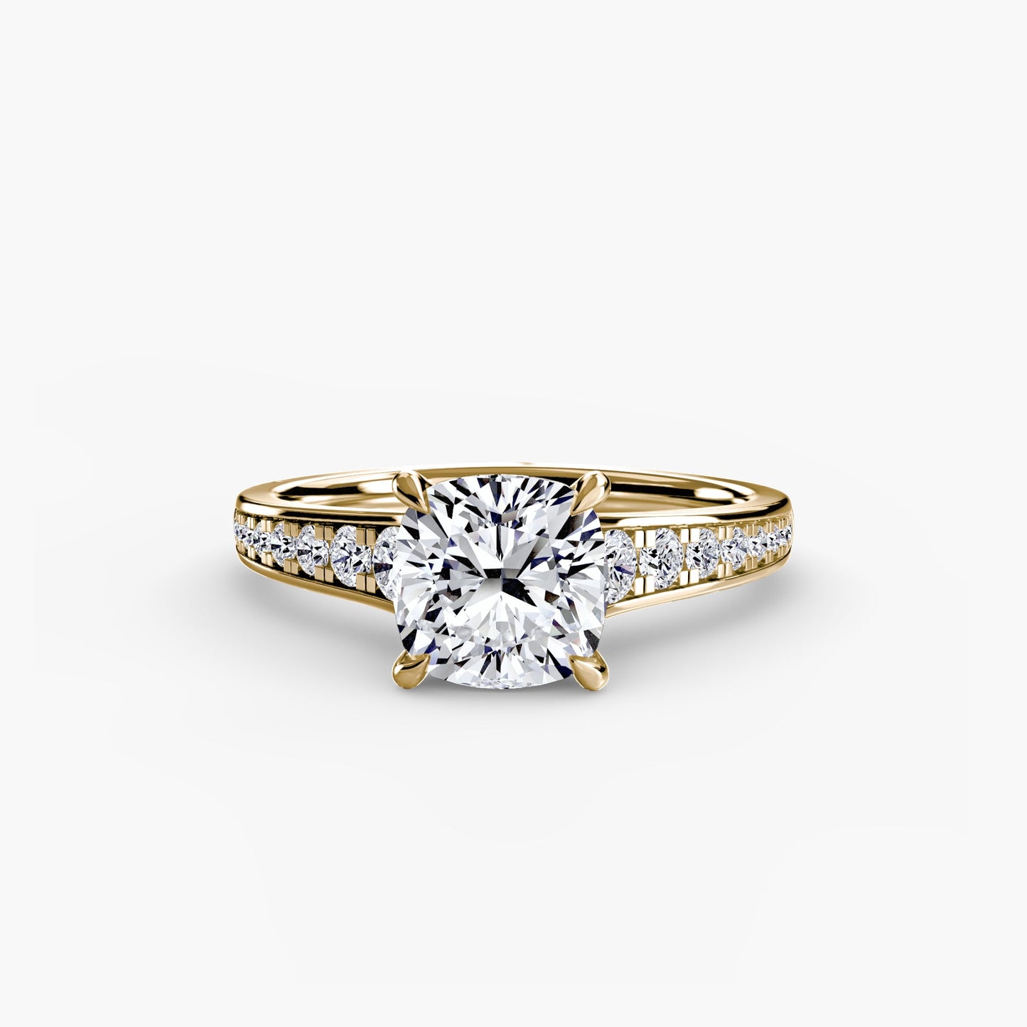 Schmuckstein Setting -Karat Gold – Schrägansicht