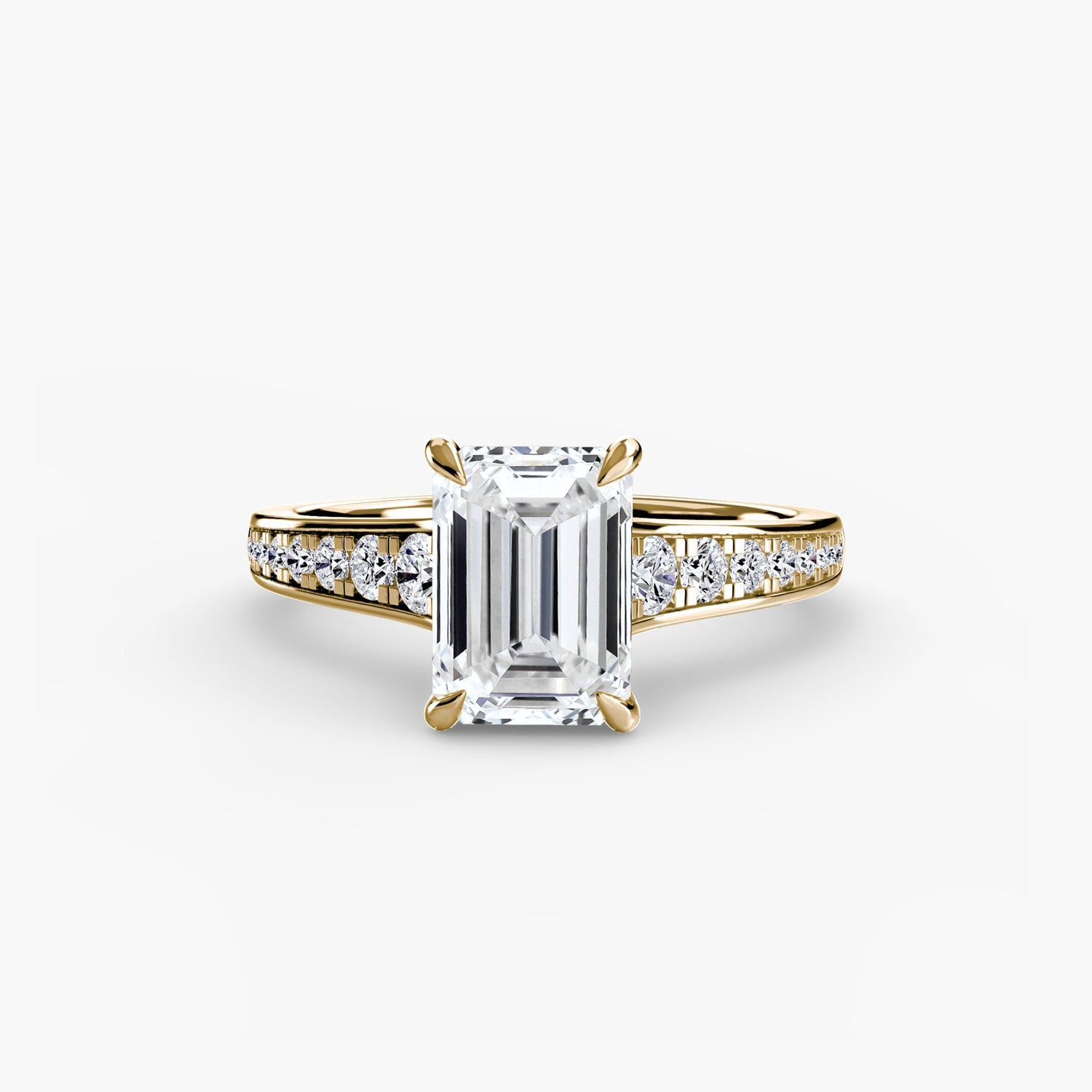 Brillantschliff Schmuckstein Ring in Gold – Rückansicht