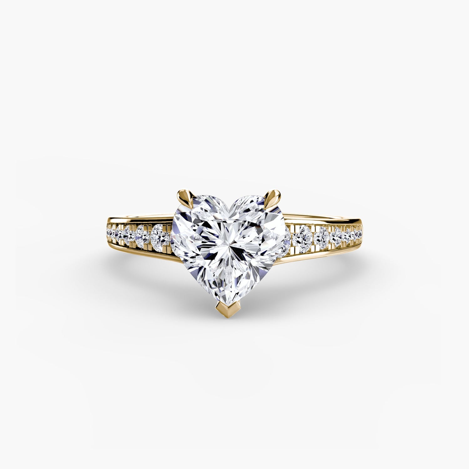 Brillantschliff Schmuckstein Ring in Gold – Detailansicht