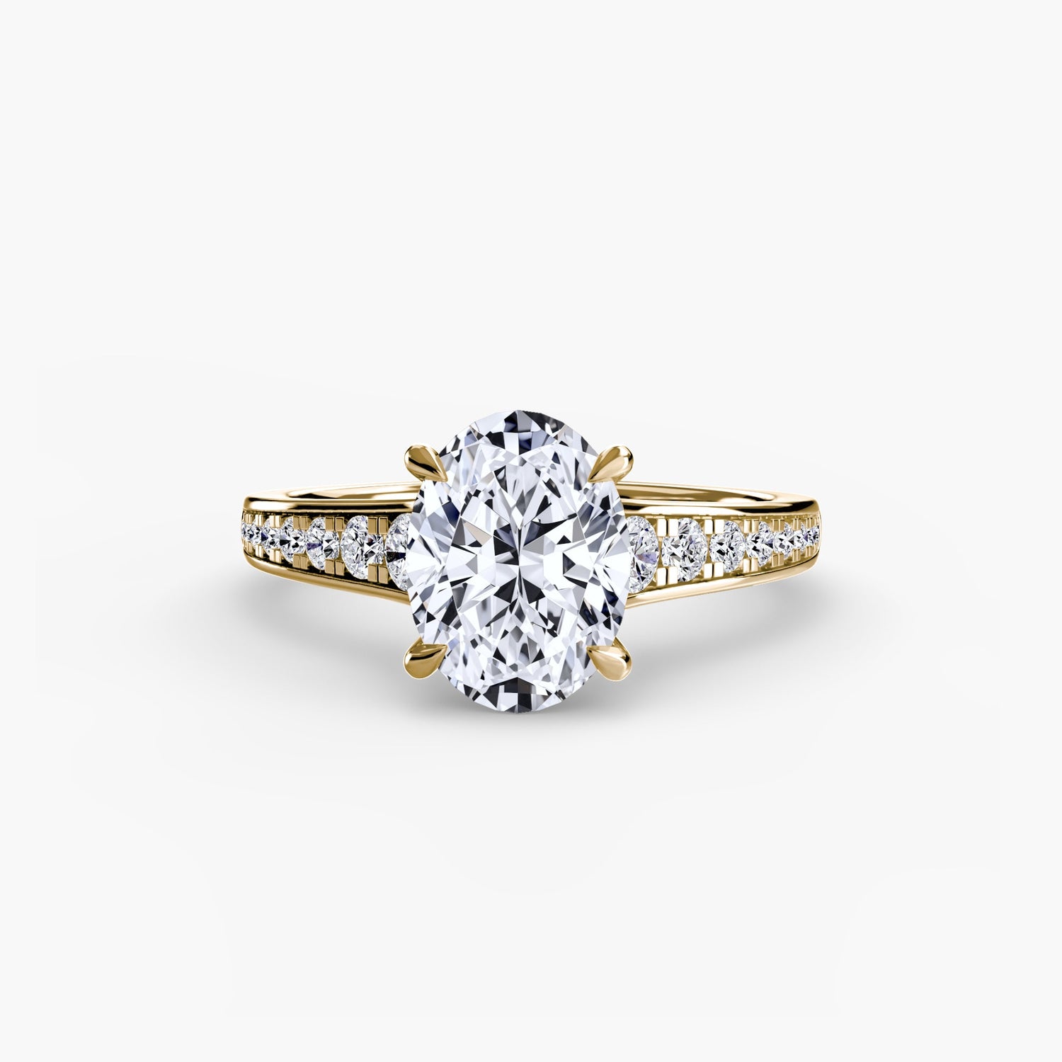 Erdgewonnener Schmuckstein Setting Karat Gold – Profilansicht