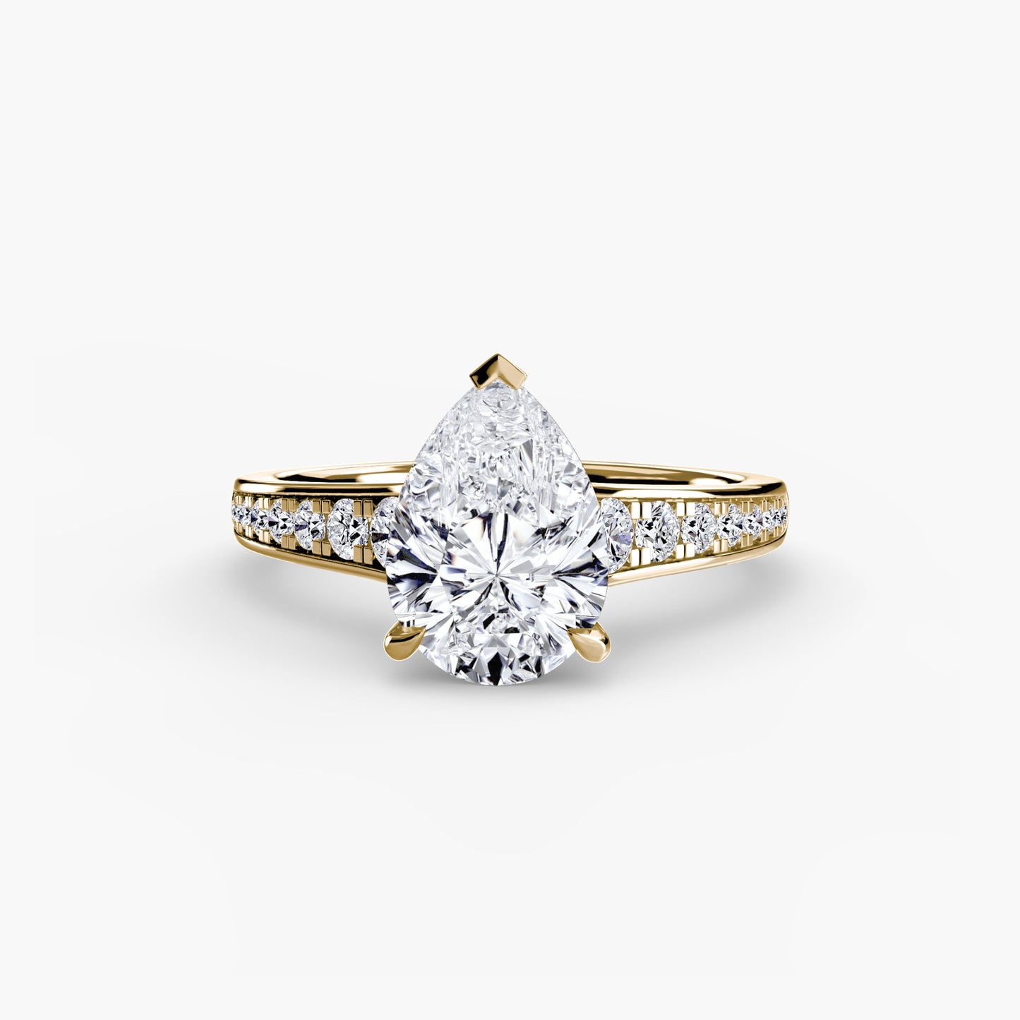 Erdgewonnener Schmuckstein Setting Karat Gold – Draufsicht