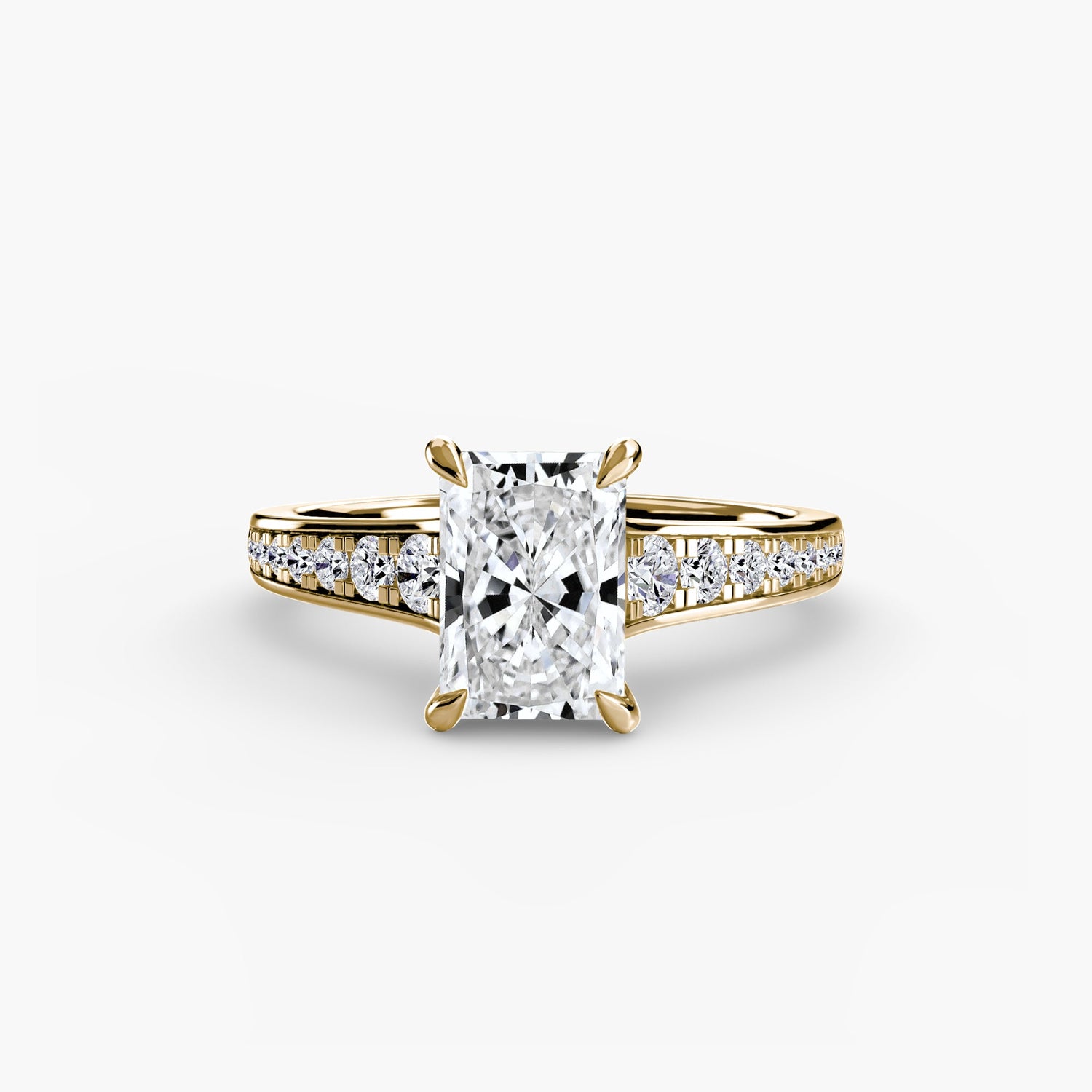 Brillantschliff Schmuckstein Ring in Gold – Alternative Ansicht