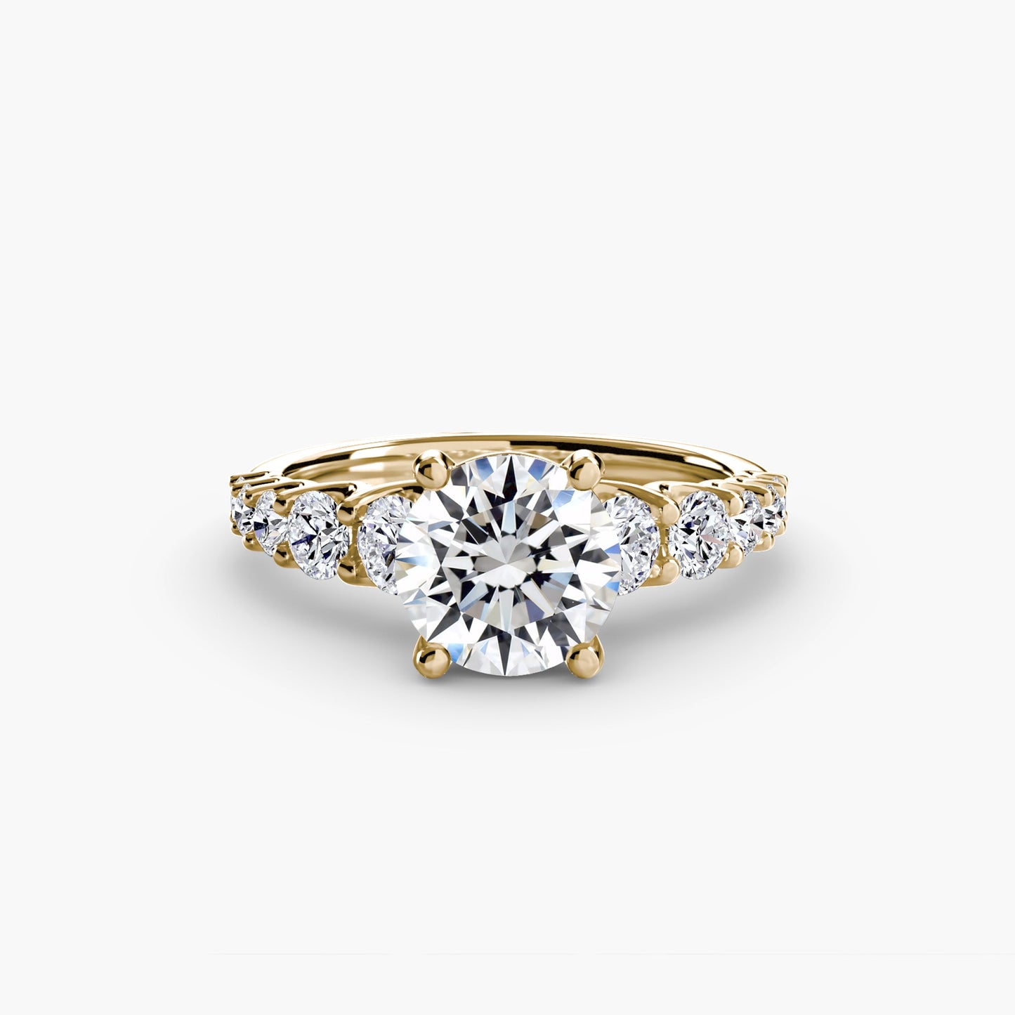 Brillantschliff Brillant Ring in Gold – Frontansicht