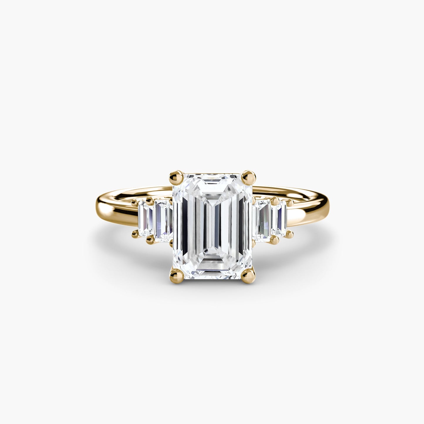 Diamant Rund-Brillant Setting in Gold – Rückansicht