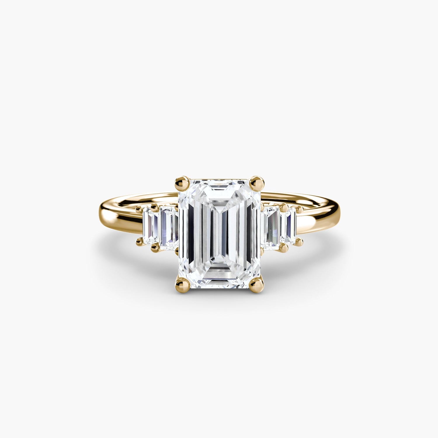 Diamant Rund-Brillant Setting in Gold – Rückansicht