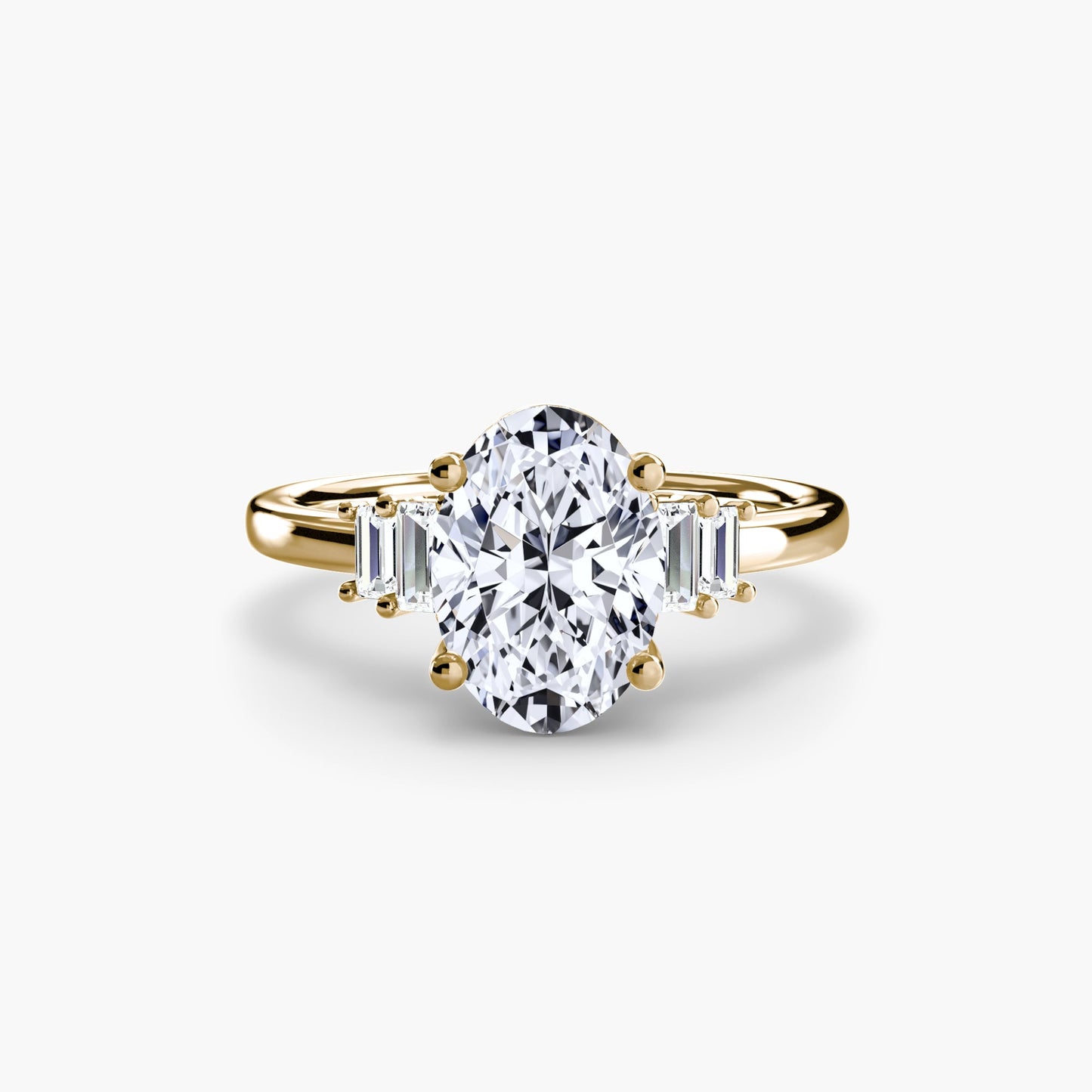 Diamant Setting 0,17-Karat Gold – Profilansicht