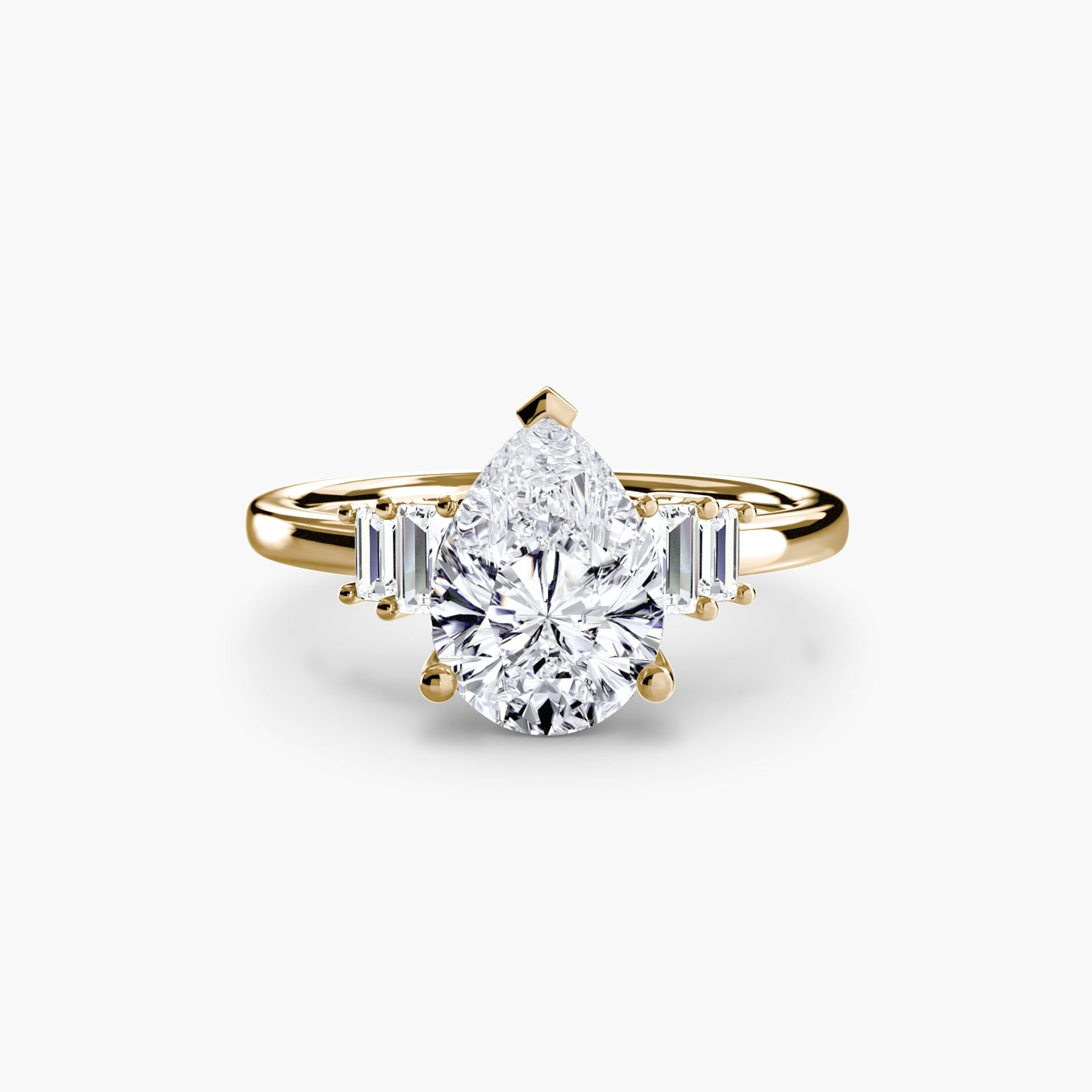 Erdgewonnener Diamant Setting 0,17 Karat Gold – Draufsicht