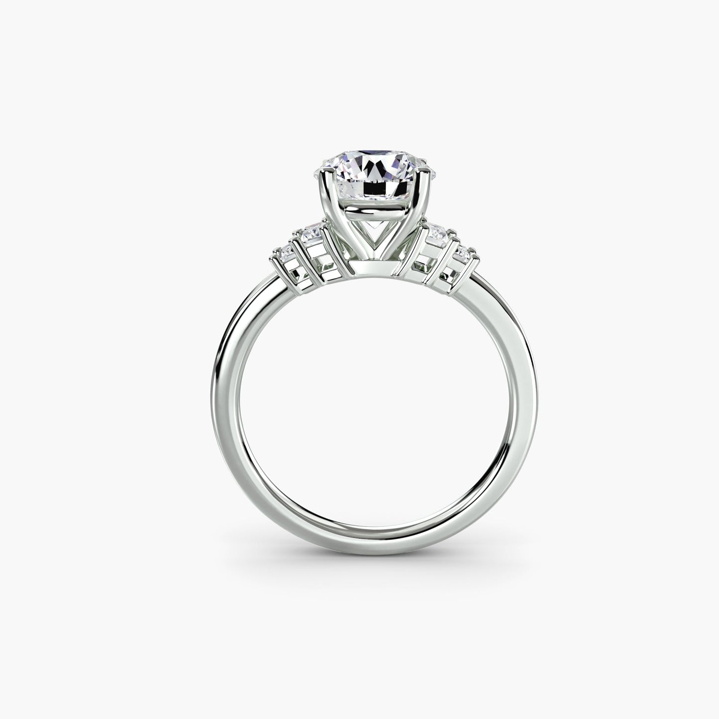 Diamant Rund-Brillant Setting in Gold – Frontansicht