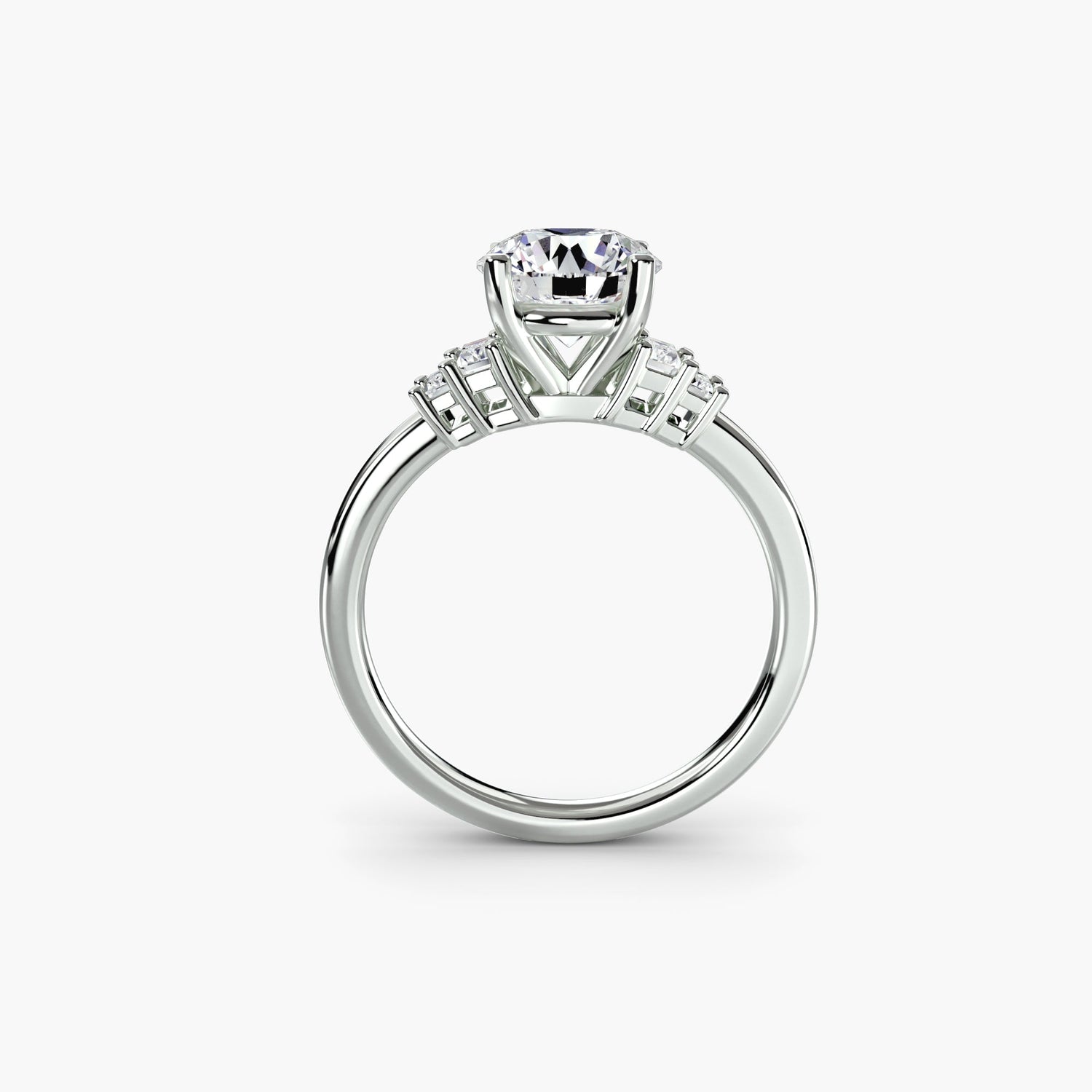 Diamant Rund-Brillant Setting in Gold – Frontansicht