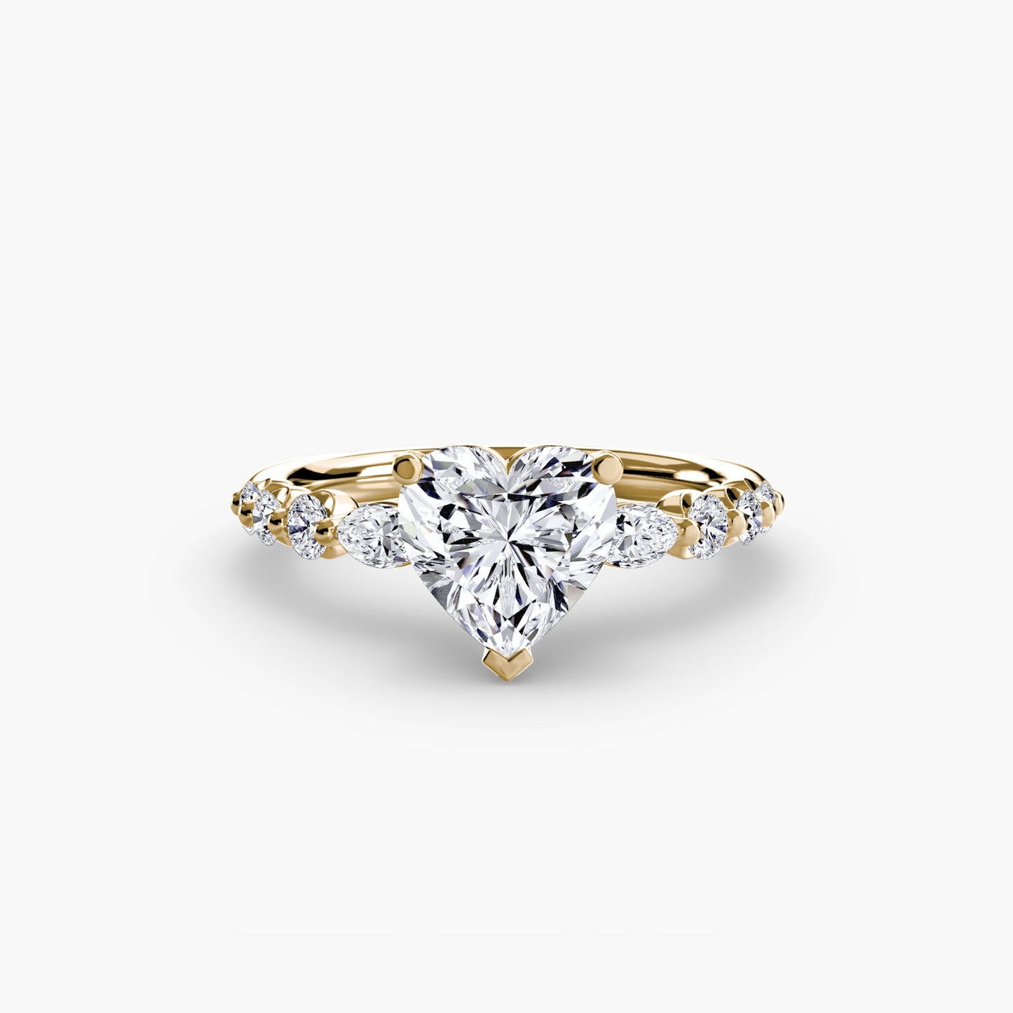 Brillant Rund-Brillant Setting in Gold – Detailansicht