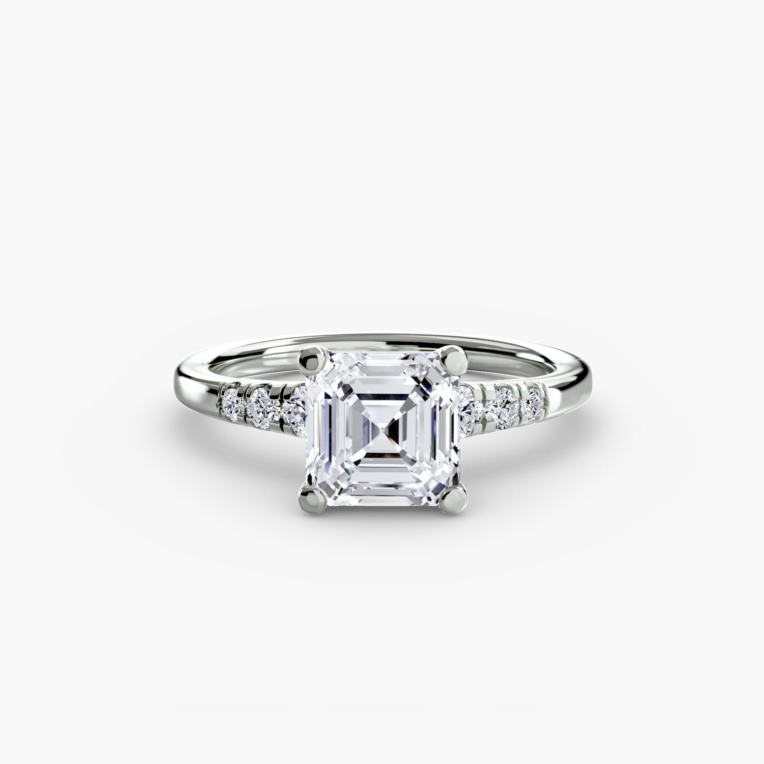Brillantschliff Schmuckstein Ring in Gold – Nahaufnahme