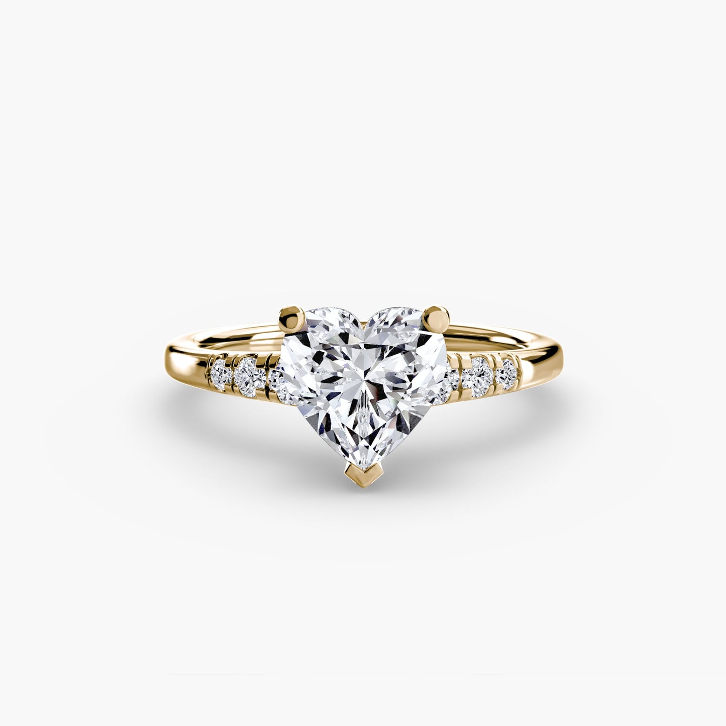 Brillantschliff Schmuckstein Ring in Gold – Detailansicht