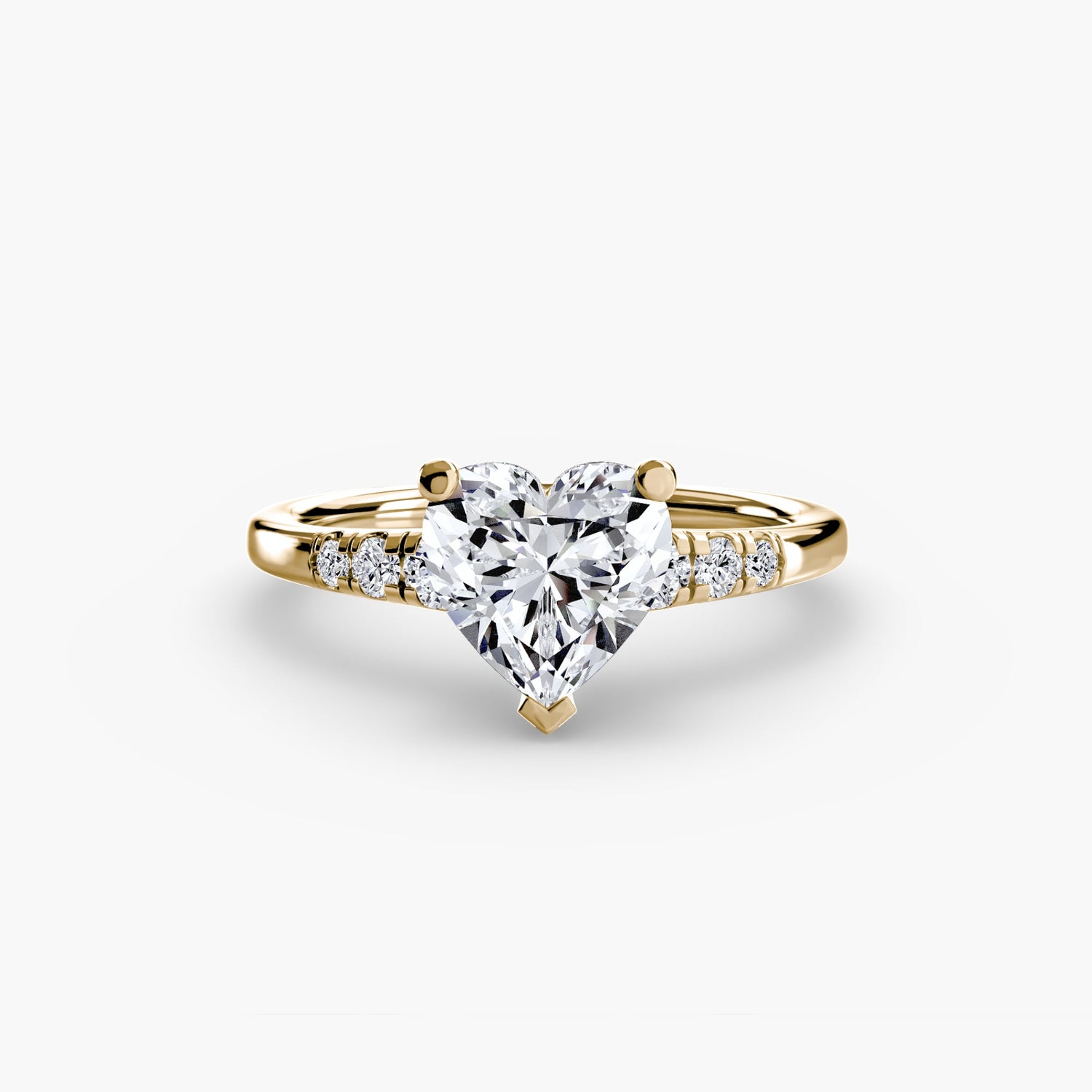 Brillantschliff Schmuckstein Ring in Gold – Detailansicht