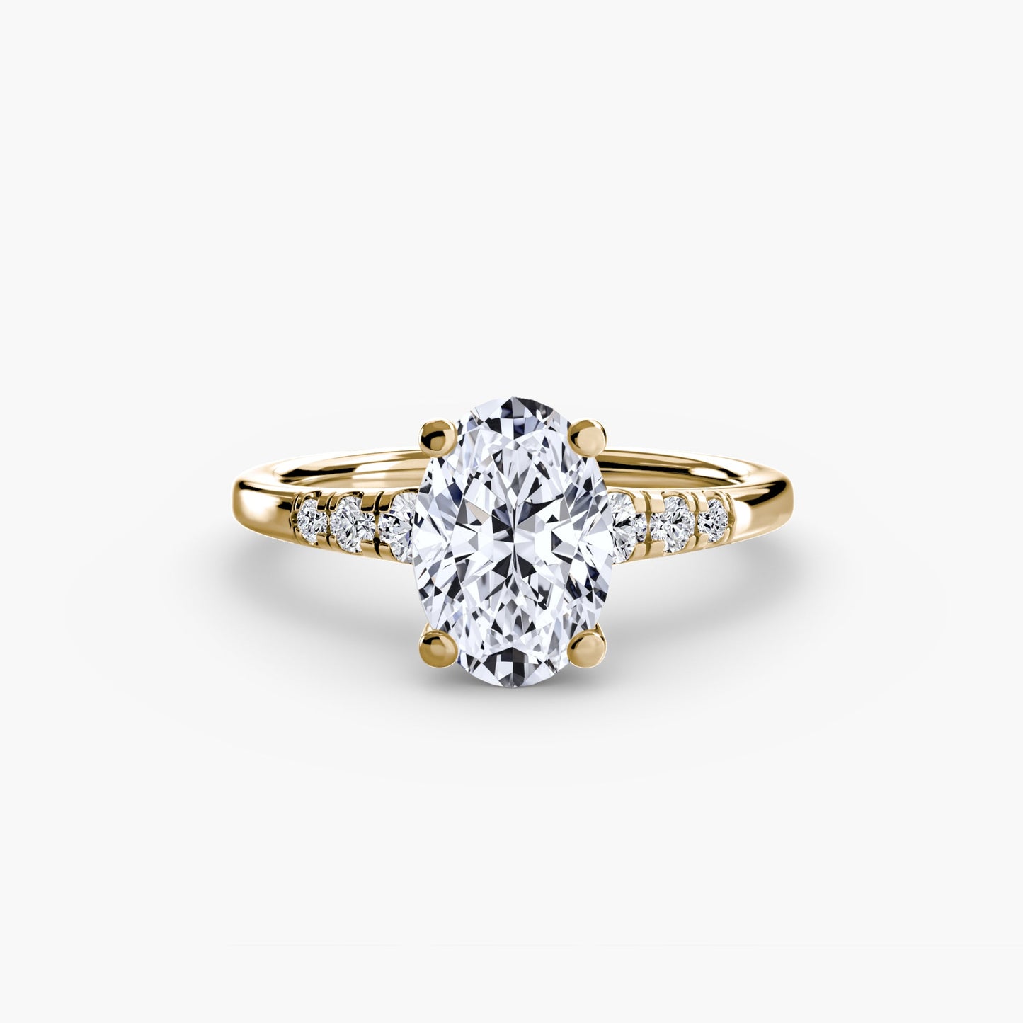 Authentischer Schmuckstein Setting Karat Gold – Profilansicht