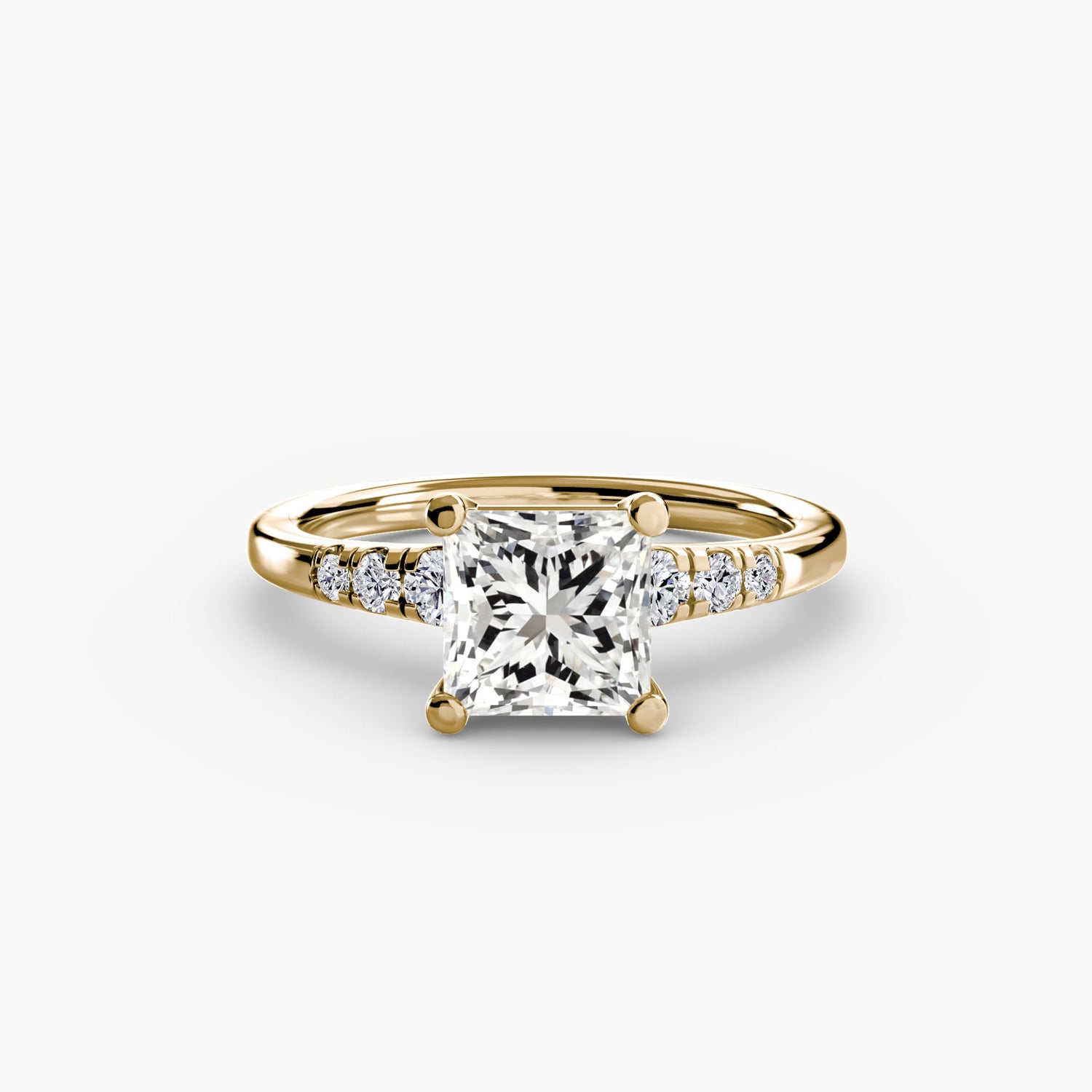 Schmuckstein Setting -Karat Gold – Seitenansicht