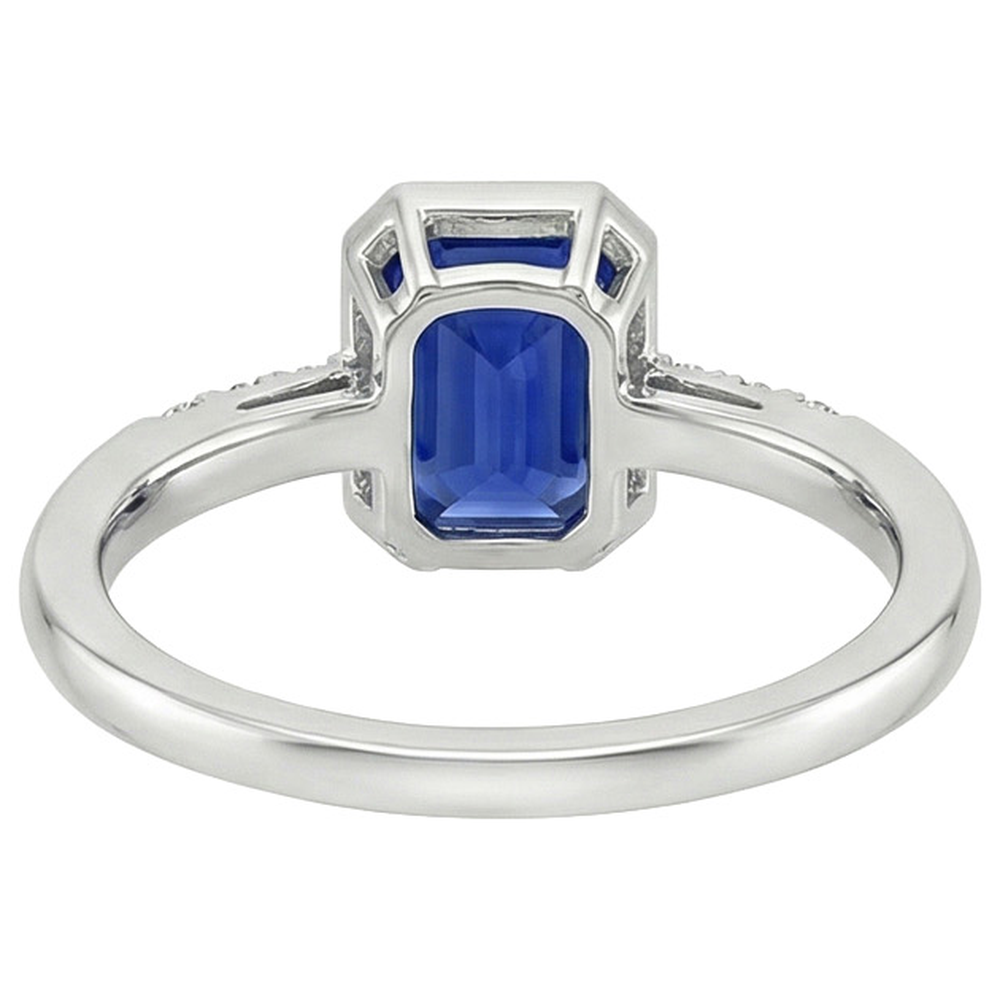 echter radiant diamant 3.50Karat ring Seitenansicht