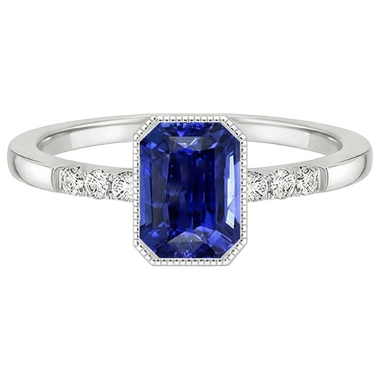 echter radiant diamant 3.50Karat ring Draufsicht