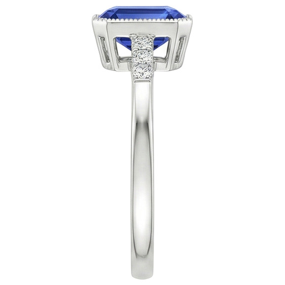 echter radiant diamant 3.50Karat ring auf Weiß