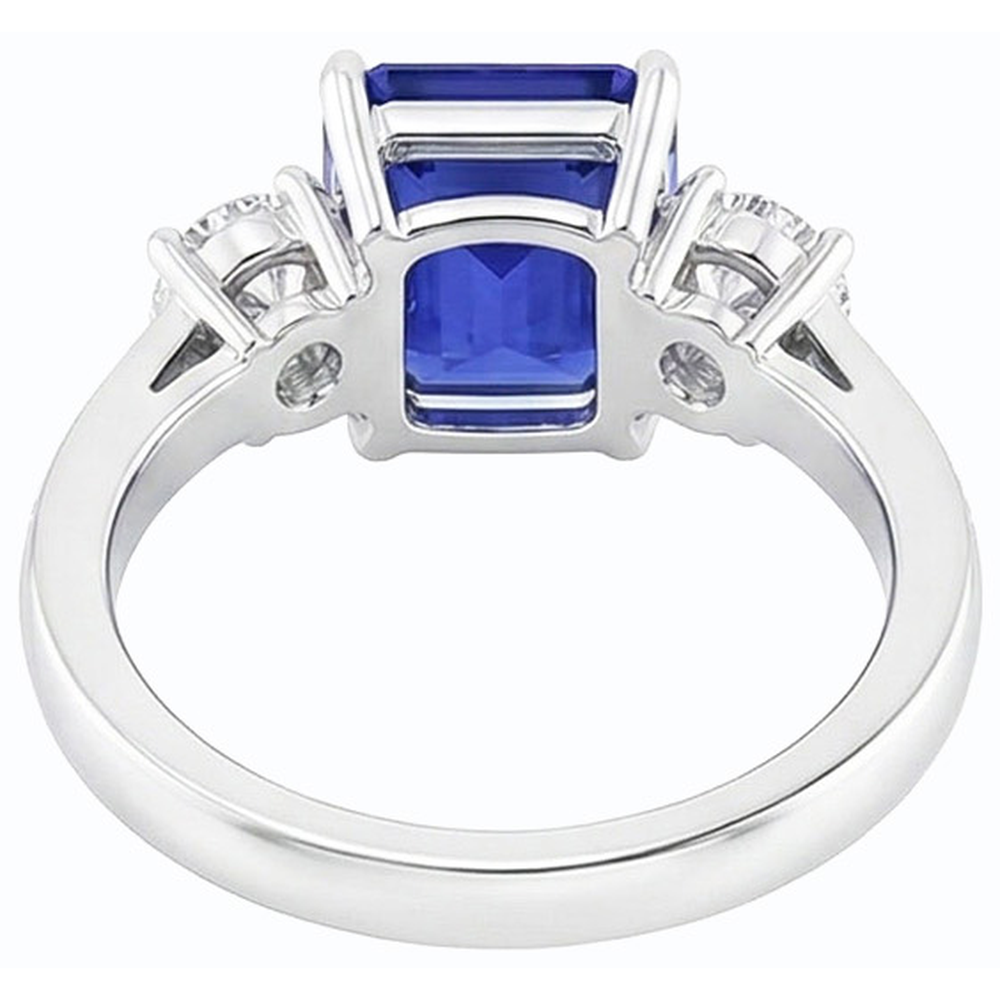 echter radiant diamant 6Karat ring Draufsicht