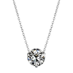 14K Weißgold Anhänger-Halskette mit Brillant – 1 Karat