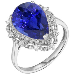 Riesiger Saphir-Diamantring