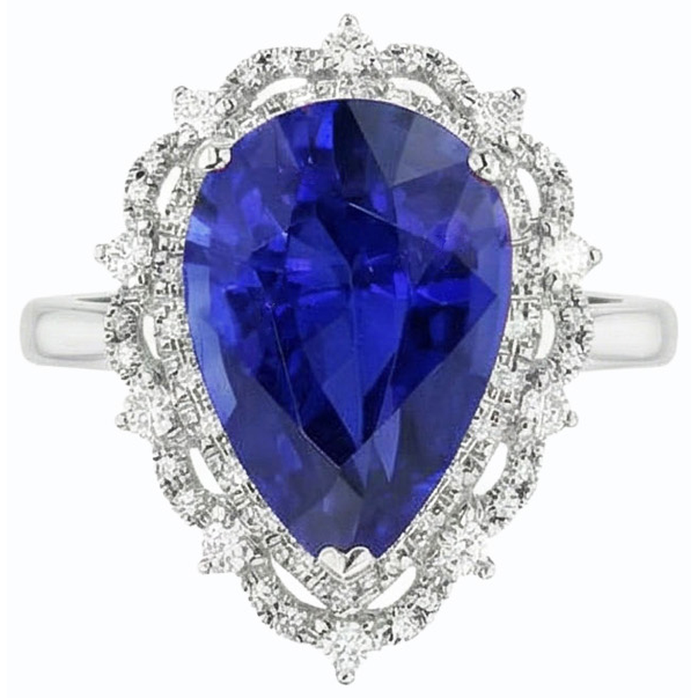 Riesiger Saphir-Natürlicher Diamant ( nicht im Labor gezüchtet )ring