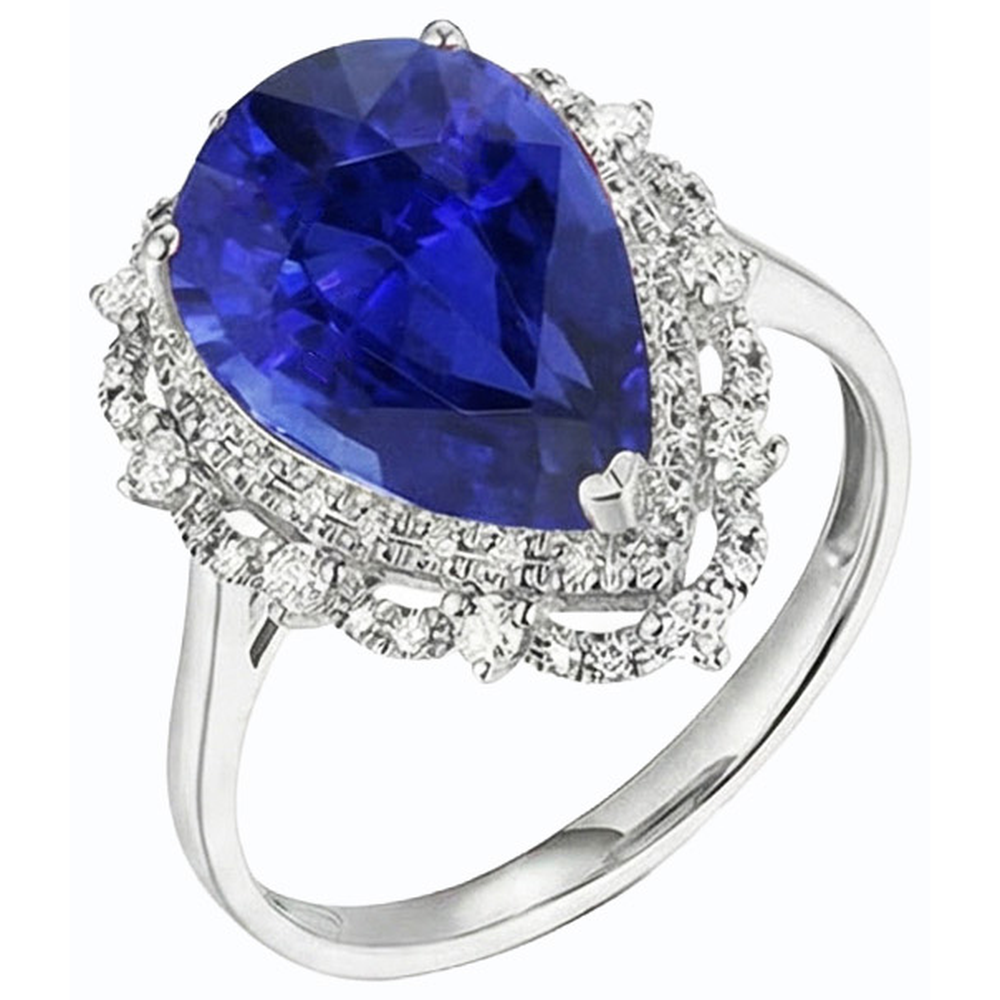 Riesiger Saphir-Natürlicher Diamant ( nicht im Labor gezüchtet )ring