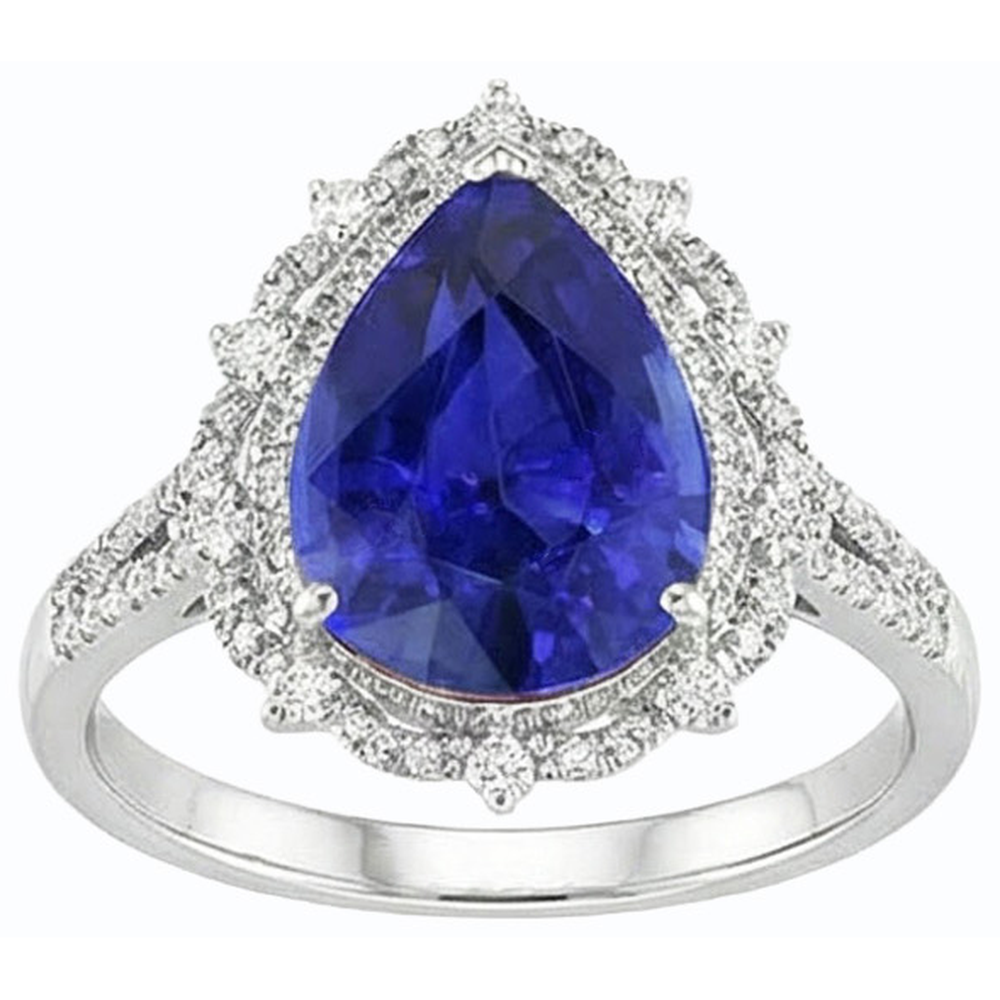 Riesiger Saphir-Natürlicher Diamant ( nicht im Labor gezüchtet )ring
