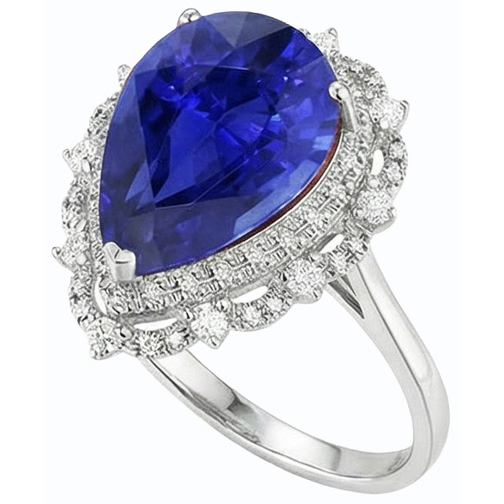 Riesiger Saphir-Natürlicher Diamant ( nicht im Labor gezüchtet )ring