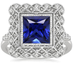 Riesiger Saphir-Ring im Antik-Stil