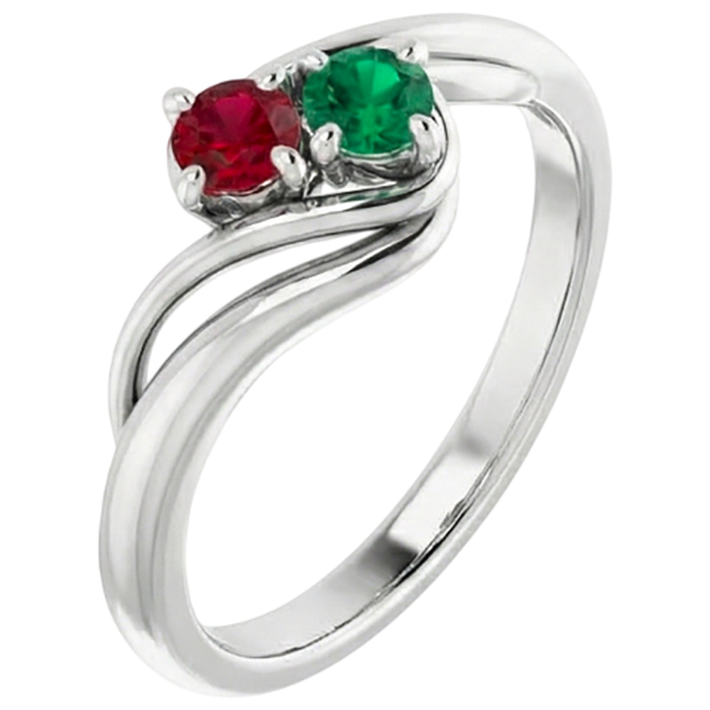 Ring Columbian Green Smaragd Und Rubin 0.50 Karat Damen Schmuck Neu