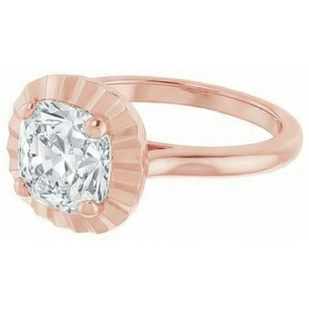 Ring aus 4ct Roségold mit Echt Kissendiamant