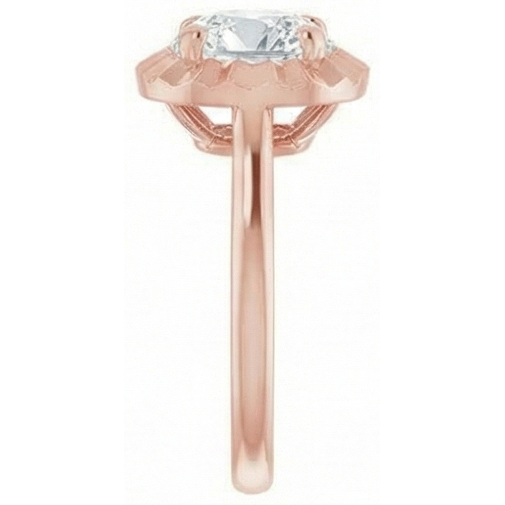Ring aus 4ct Roségold mit Echt Kissendiamant