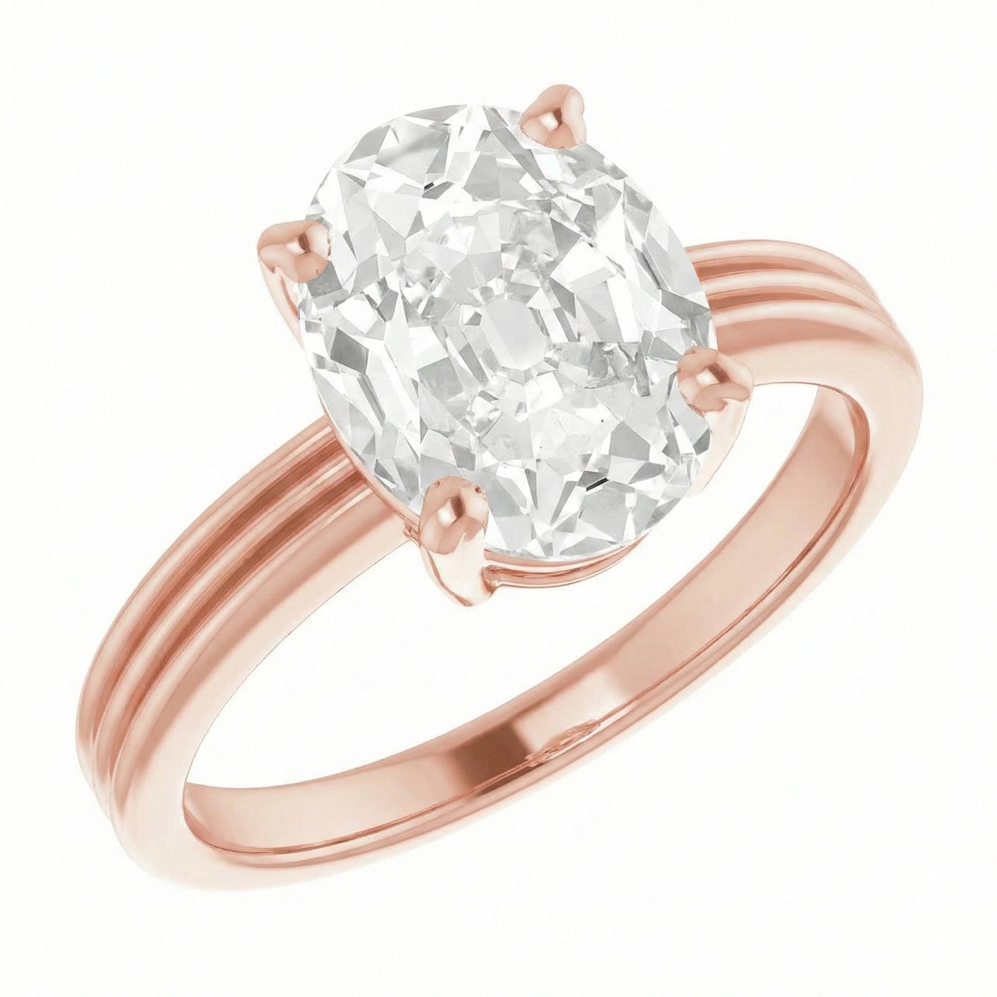 Ring aus 6 ct Roségold mit altem Echt Bergmannsdiamant