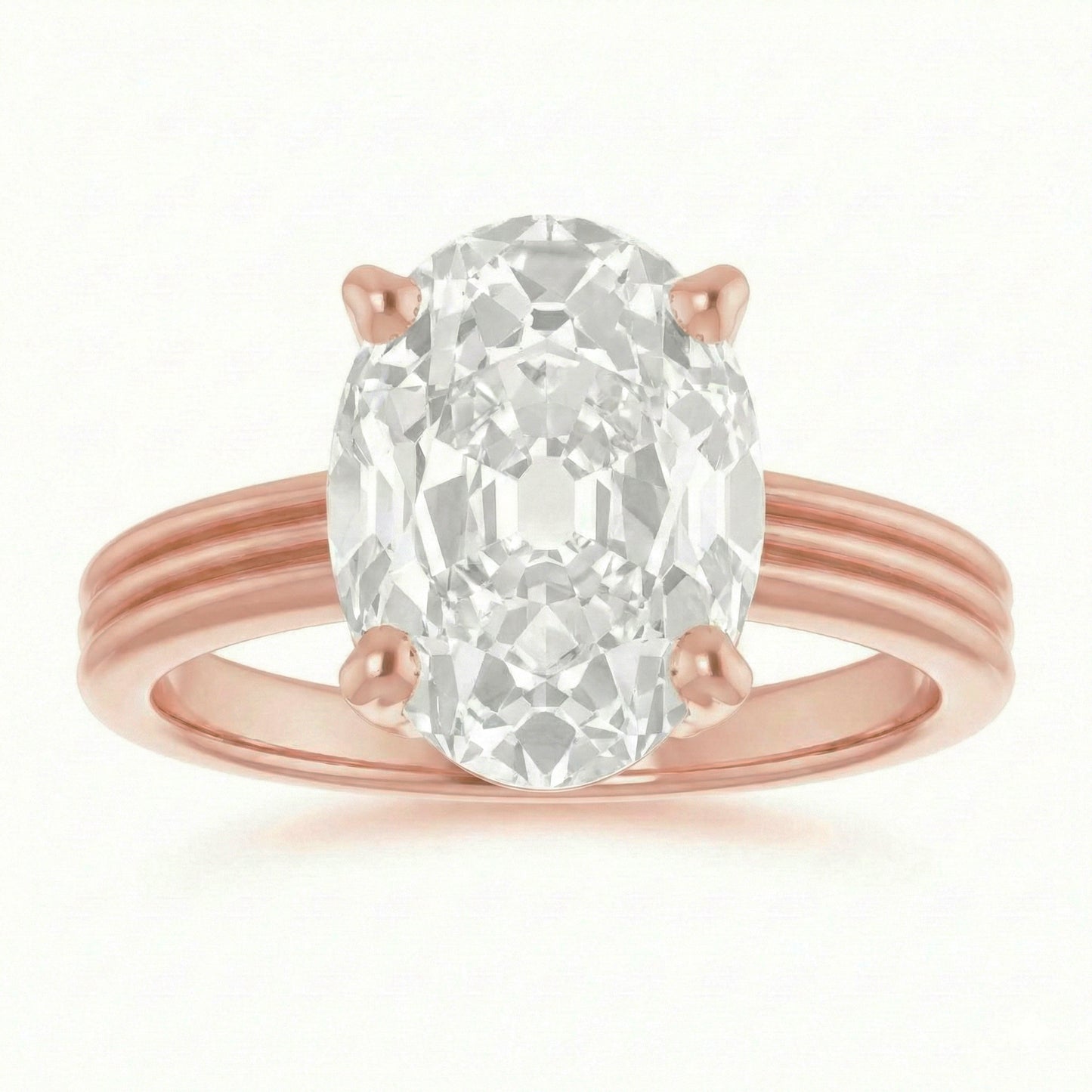 Ring aus 6 ct Roségold mit altem Echt Bergmannsdiamant