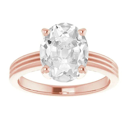 Ring aus 6 ct Roségold mit altem Echt Bergmannsdiamant