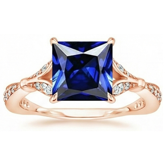 echter princess diamant 5.50Karat ring Detailansicht