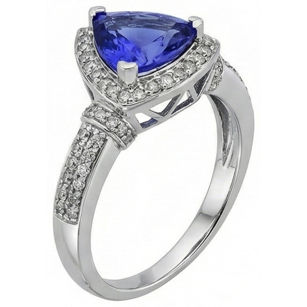 echter trillion diamant 1.01Karat ring Detailansicht