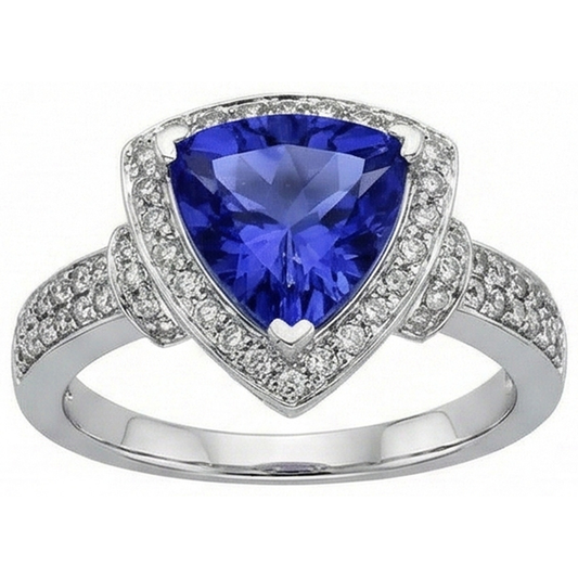 echter trillion diamant 1.01Karat ring Vorderansicht