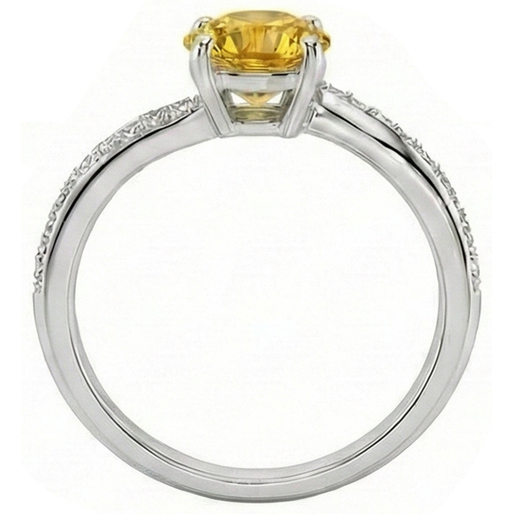 echter round diamant 3.50Karat ring Draufsicht