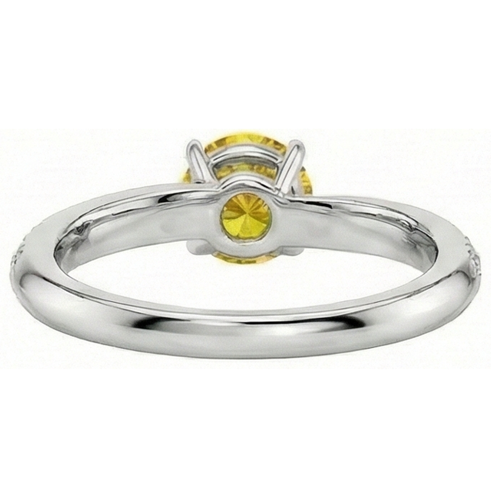 echter round diamant 3.50Karat ring auf Weiß