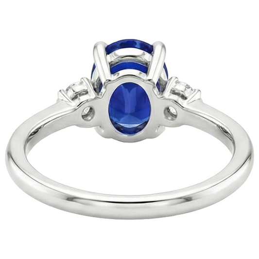 echter oval diamant 3.50Karat ring Seitenansicht