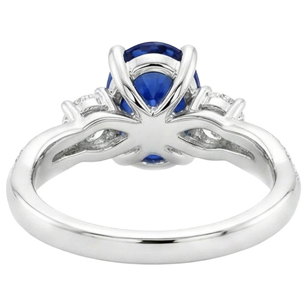 echter oval diamant 4Karat ring Detailansicht