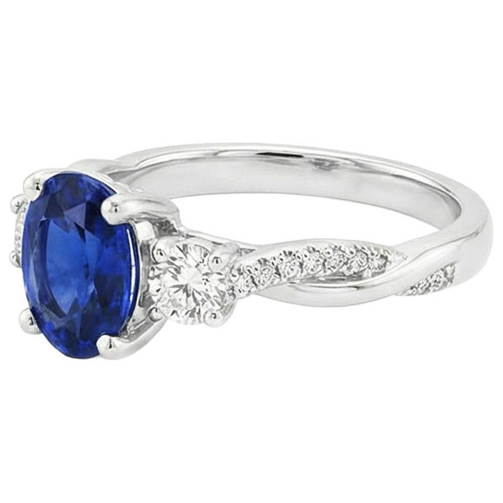 echter oval diamant 4Karat ring auf Weiß
