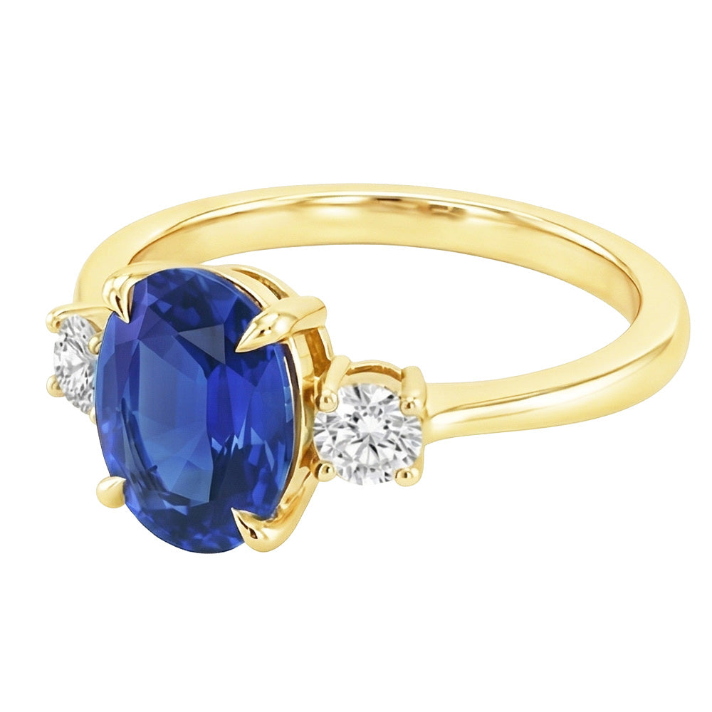 echter oval diamant 5.50Karat ring Draufsicht