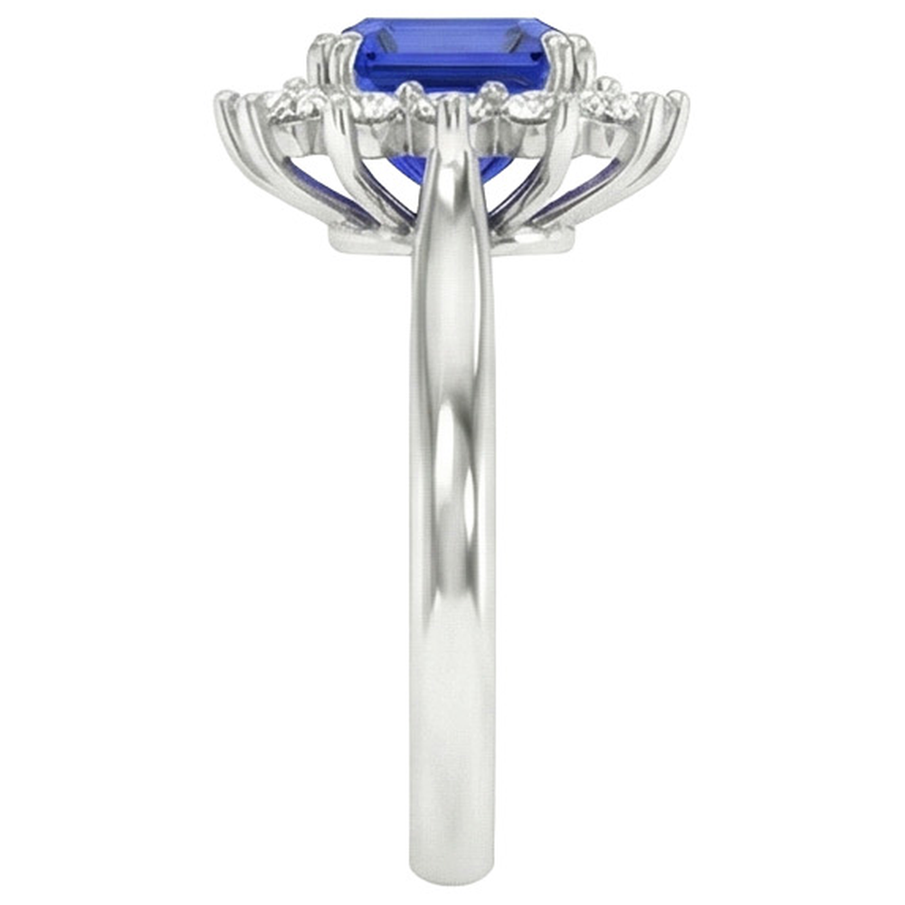 echter asscher diamant 6.50Karat ring Draufsicht
